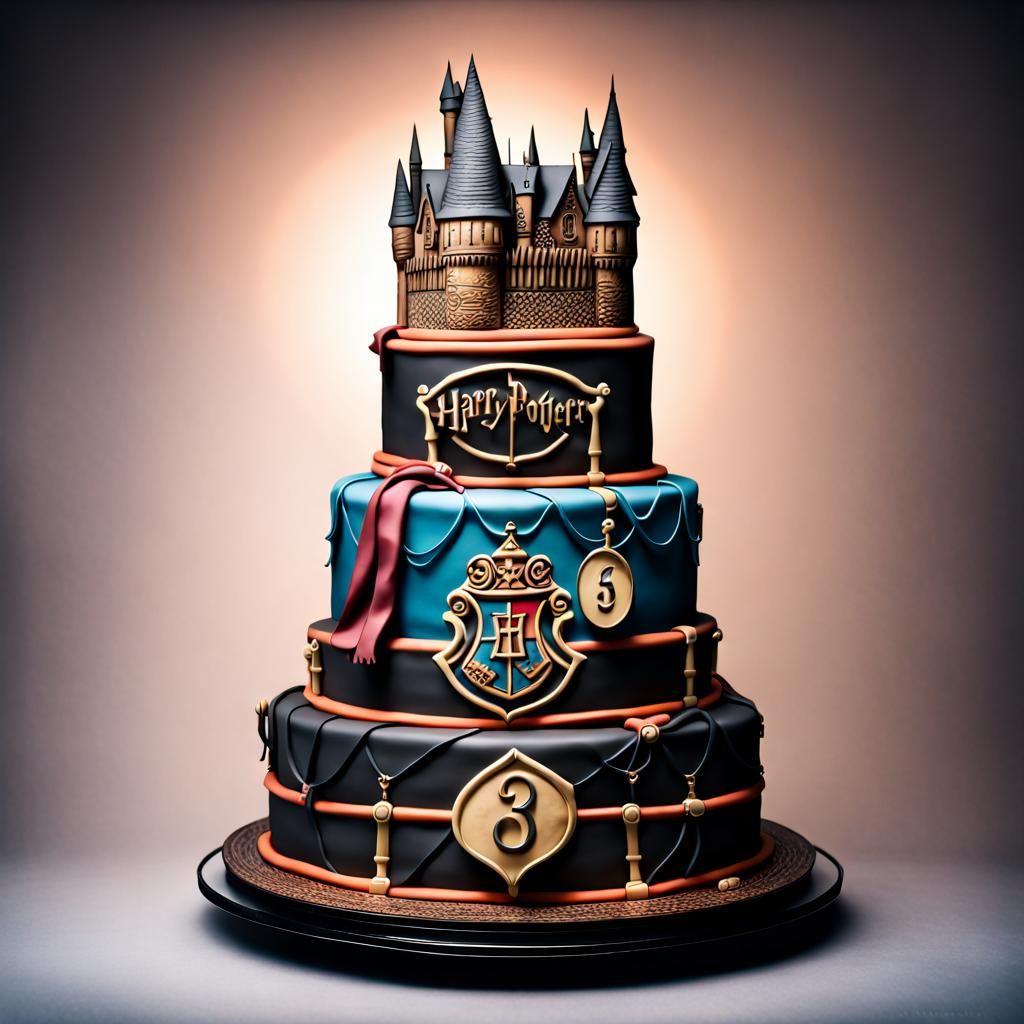 Magical Wizarding World Three-Tiered Cake