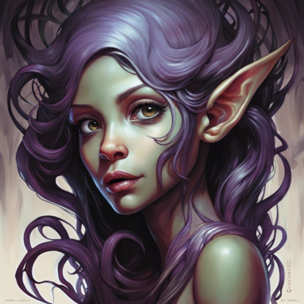 Ethereal Fingerling in Meticulous Mythical Horror Art