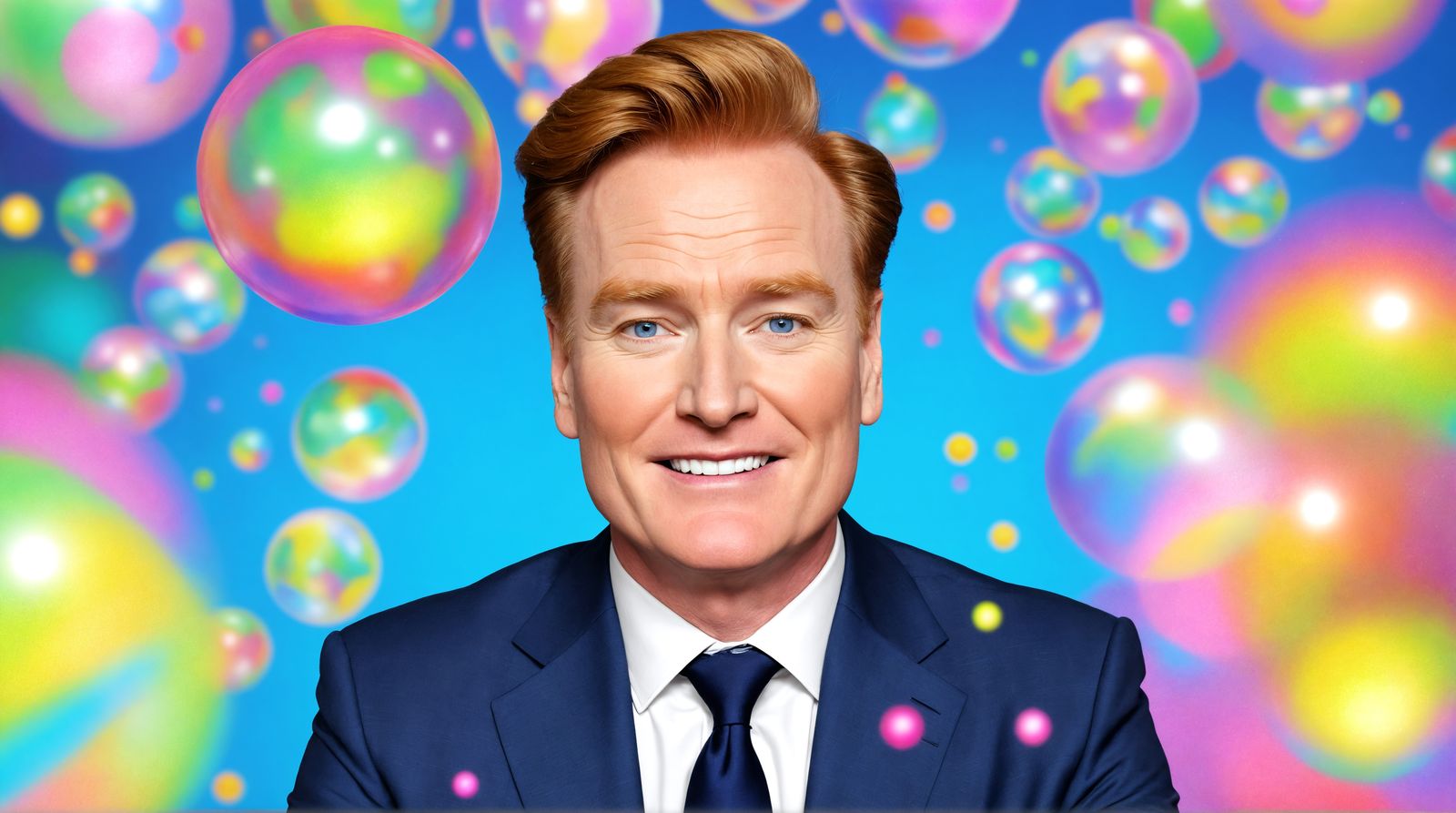 Conan O'Brien in Vibrant Cosmic Studio