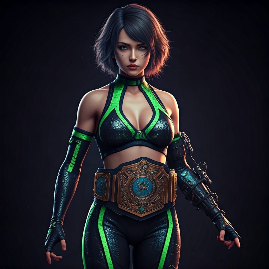 Sci-Fi Luchadora in Super Sentai Pose