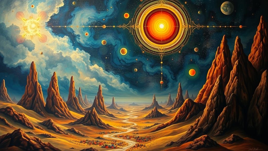 Ethereal Lovecraftian Dreamscapes in Dali Style