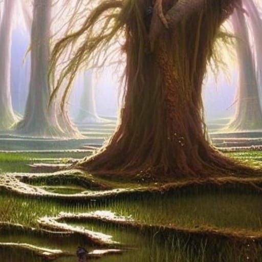 Dark Fantasy Willow Tree Concept Art