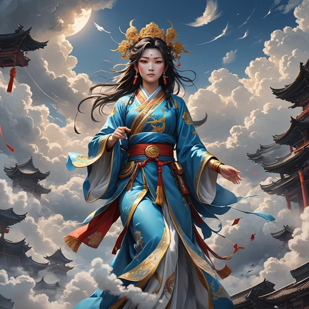 Chinese Goddess of Destiny Depicted in 3D Anime Art