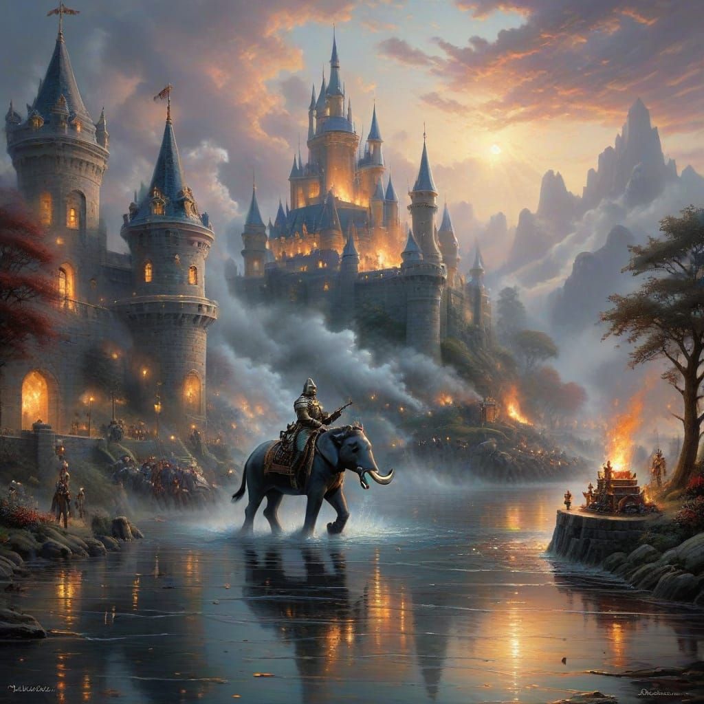 Ethereal Fantasy Chess Pieces Come to Life in a Magical Real...