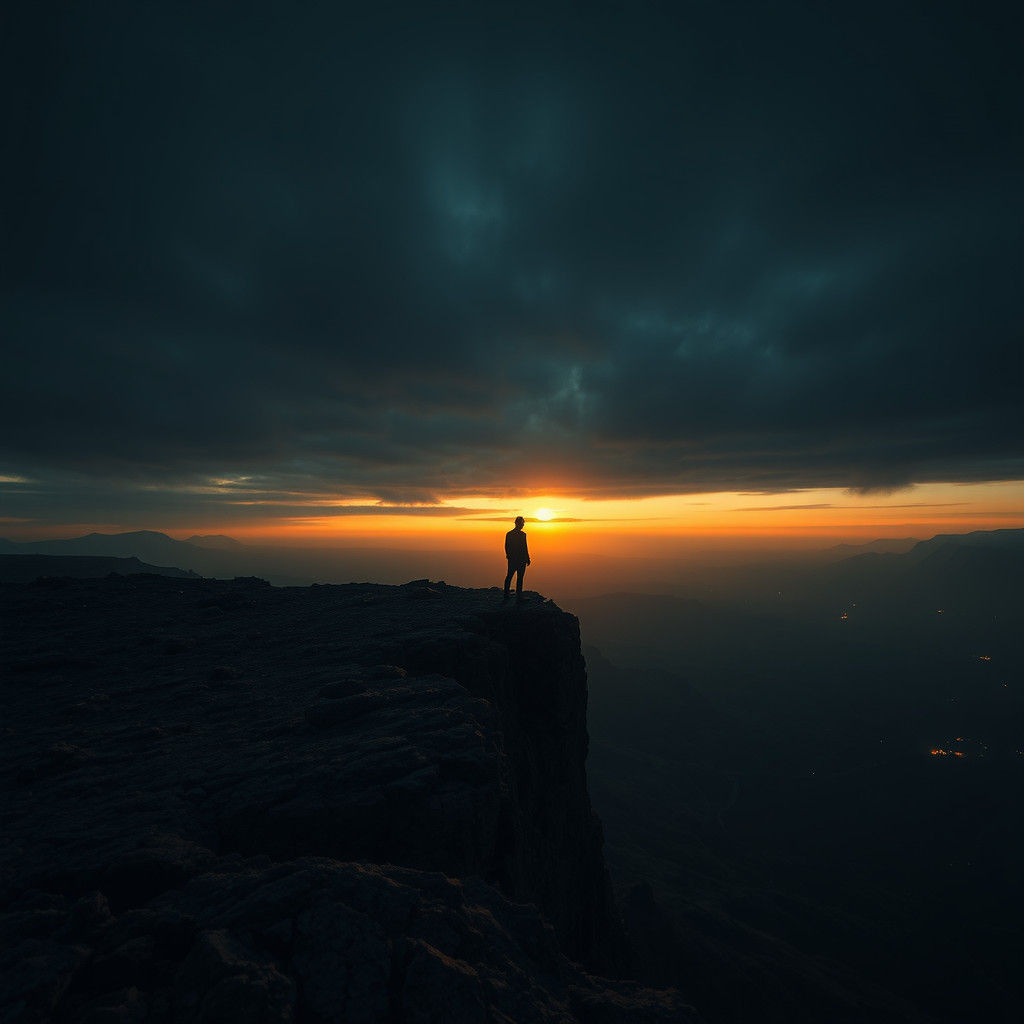 Dystopian Landscape at Dusk