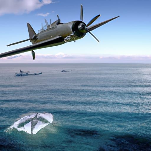 WWII German Dive Bomber in Dogfight Over the British Channel