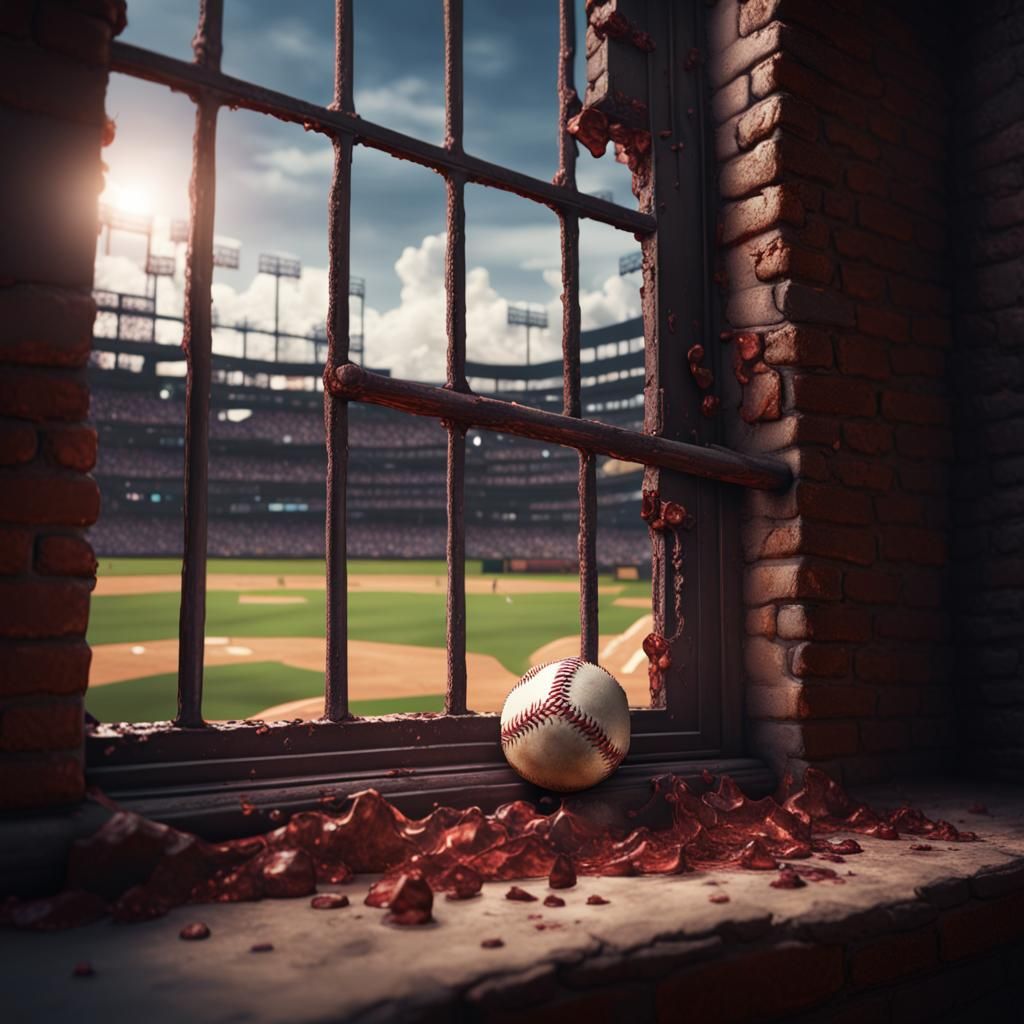 Baseball on the Brink of Shattering Glass