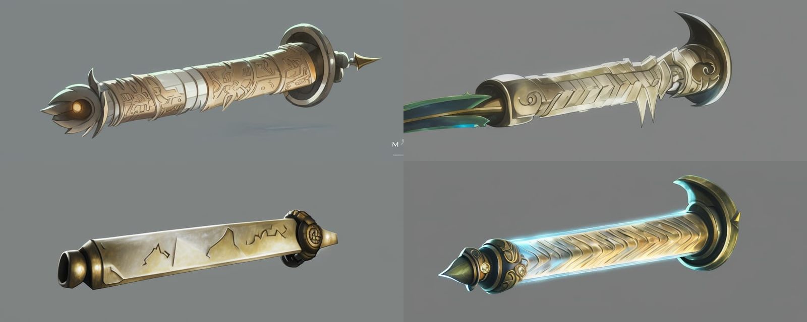 Surreal Fantasy Sci-Fi Sword Hilt in Deep, Intricate Studio....