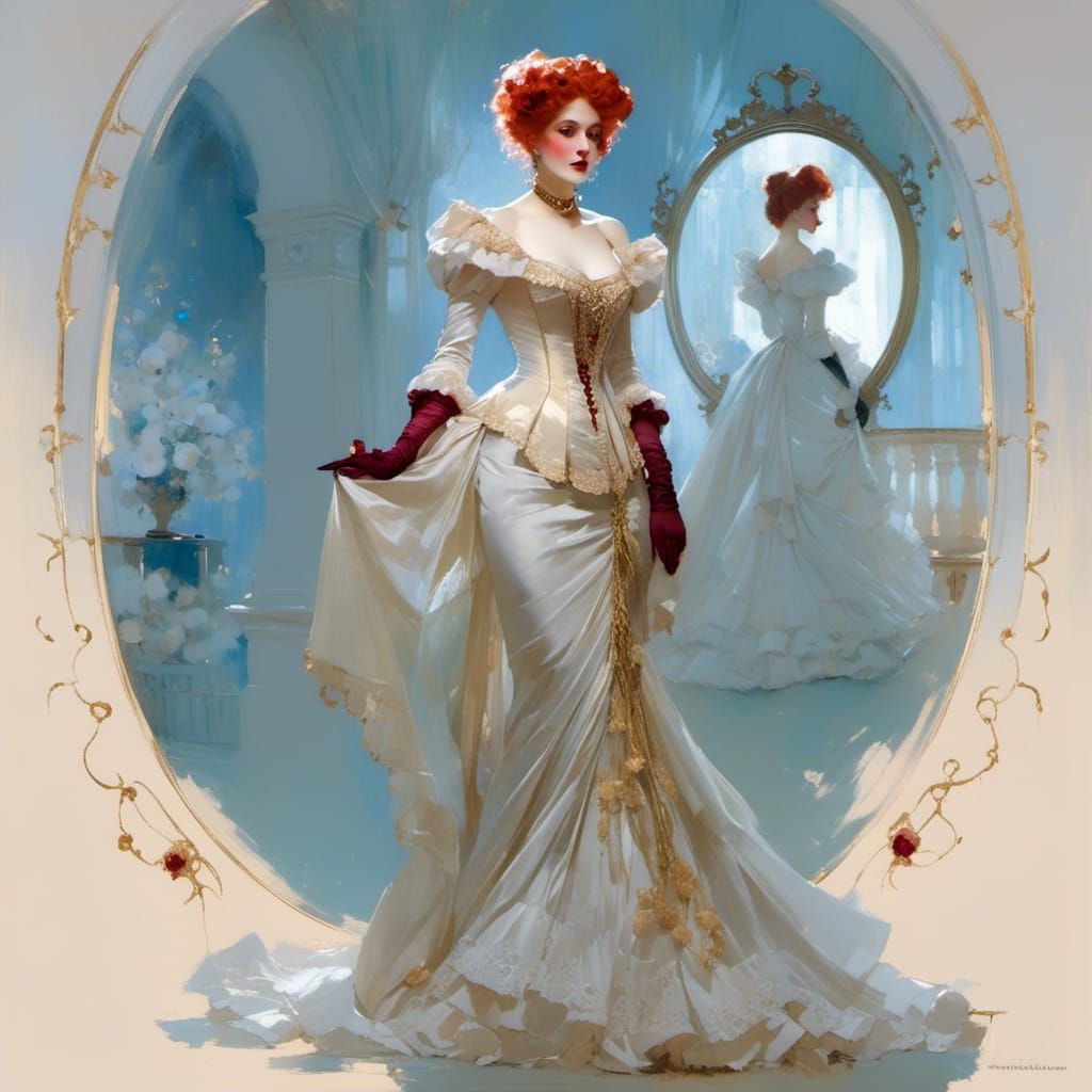 Victorian Vampire in Dreamy Vignette, Inspired by Edward Cuc...