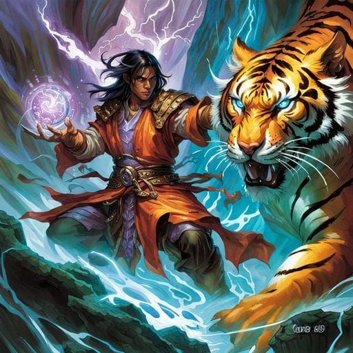 Mystical Tiger Meets Wizardly Power