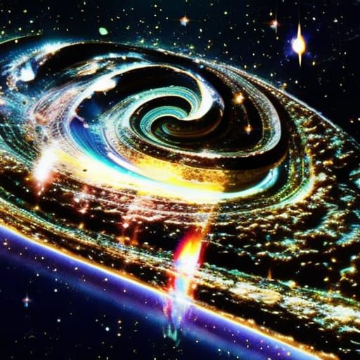 Astronomical View of the Asteroid Belt in Hyperrealistic Det...