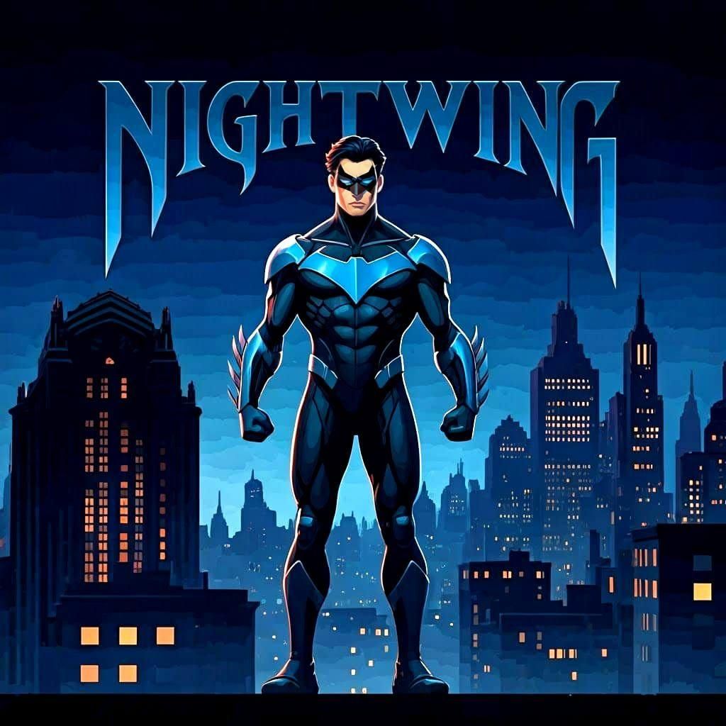 NIGHTWING: Gothic Superhero in Art Nouveau Fury