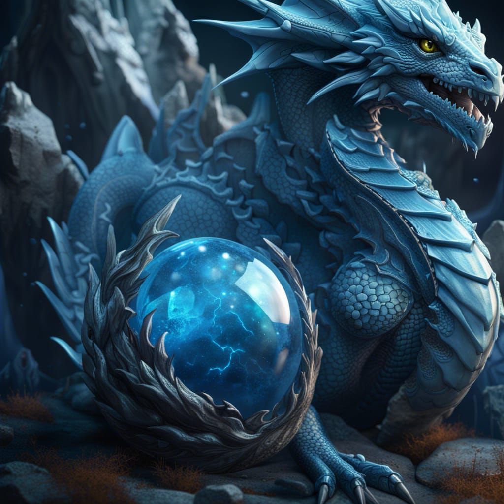 Ethereal Crystal Dragon Emerges in Vibrant Hues