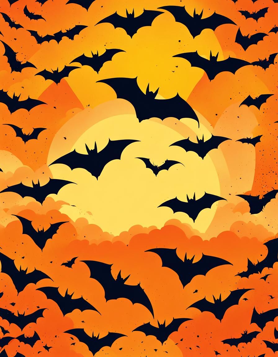 Fierce Bats Soar in Vibrant Triadic Colors