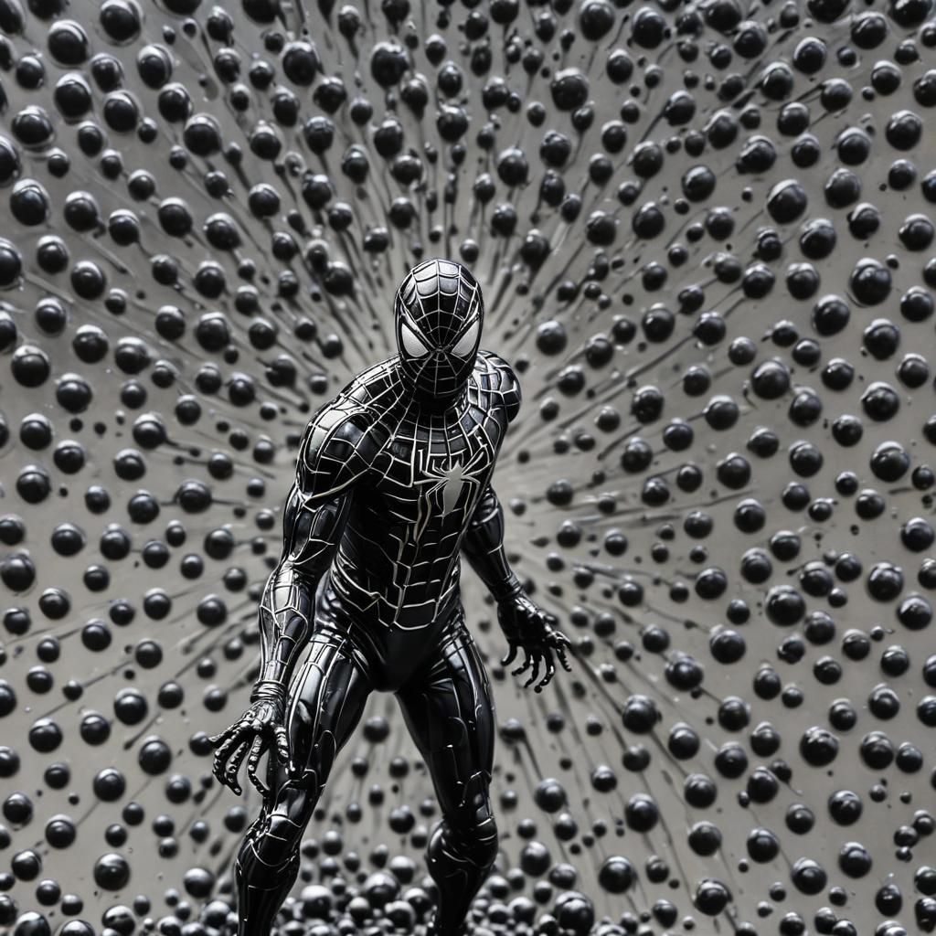 Superhero in Ferrofluid Suit, Gotham City