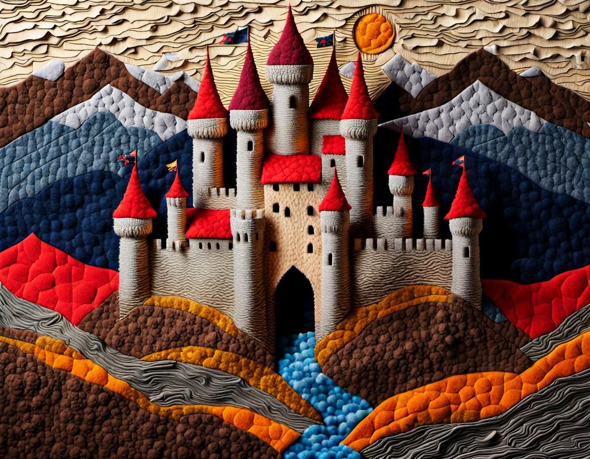 Castle made of fabric