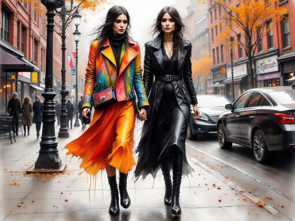 Kate Bush and Rena Sofer in Manhattan Ink Art