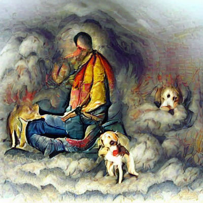 Loyal Canine Companion in a Warm Summer Afternoon