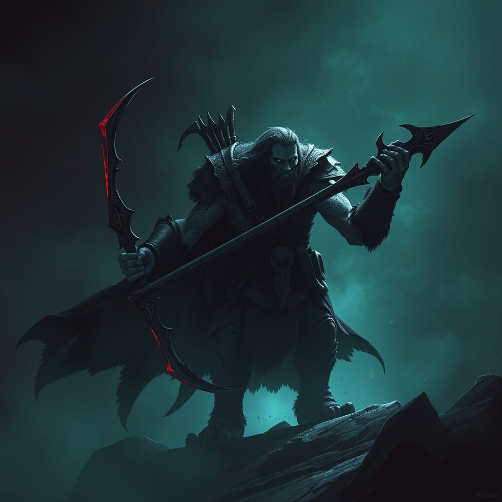 The Dark Hunter Grimmar, a Silhouette of Fierce Death