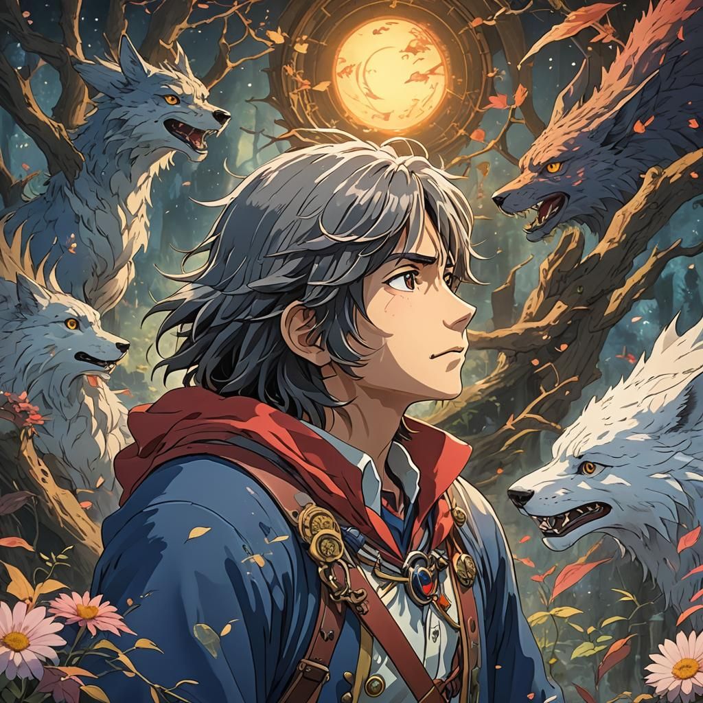 Ethereal Fantasy Scene in Intricate Anime Style