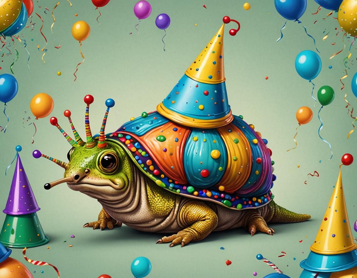 Vibrant Digital Party Scene