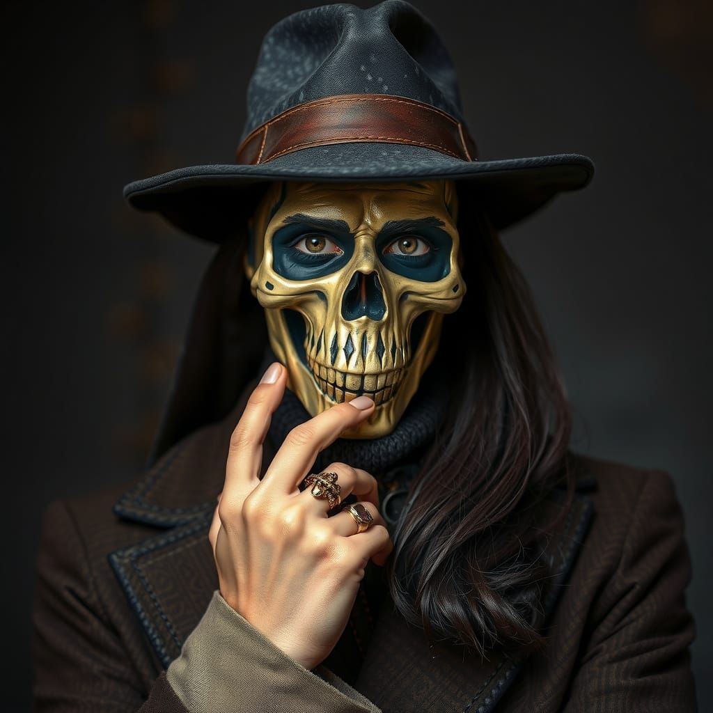 Mysterious Figure in an Ancient Landscape