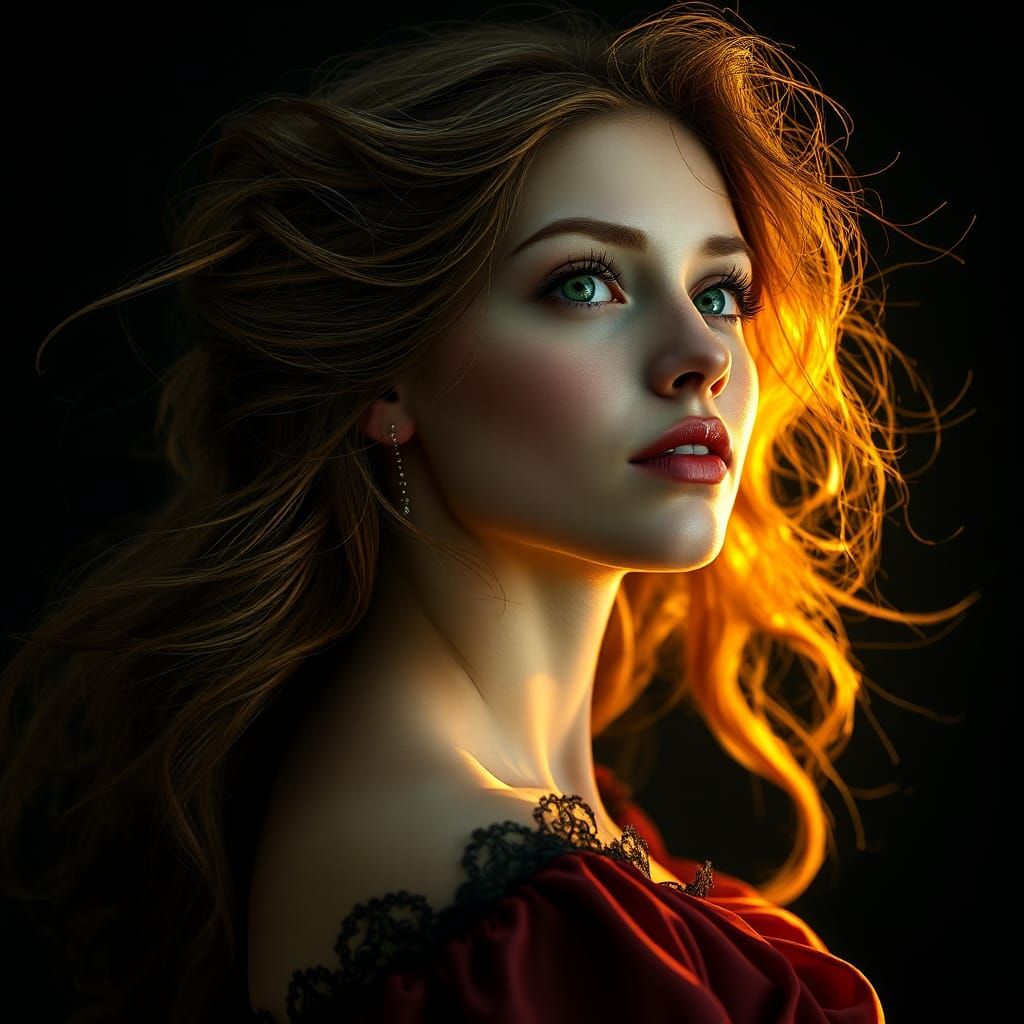 Ethereal Wine Goddess in Dark Fantasy