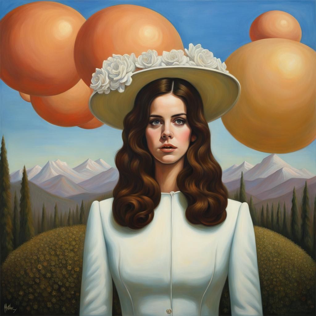 Lana Del Rey in a Surreal Oil Painting Style
