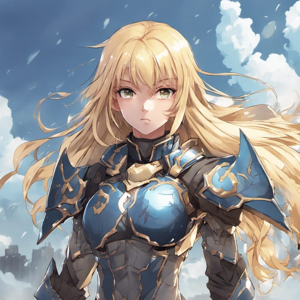 Fearless Heroine in Anime Armor