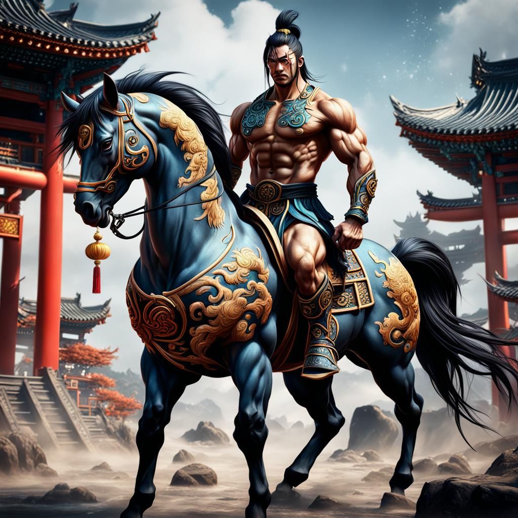 Dazzling Horse of the Zodiac in Vibrant Matte Painting