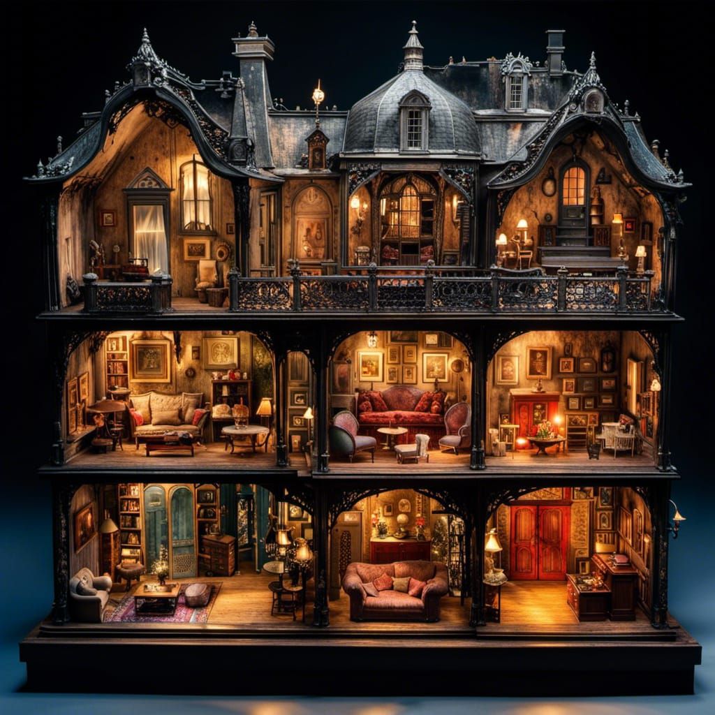 Ethereal Dollhouse Abodes in Surreal Vapors