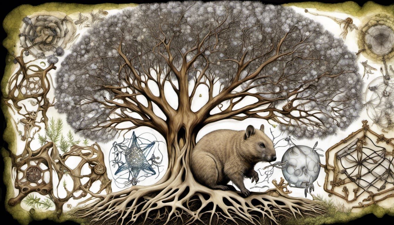 Wombat and Root Crossbones with Fractal Geometry