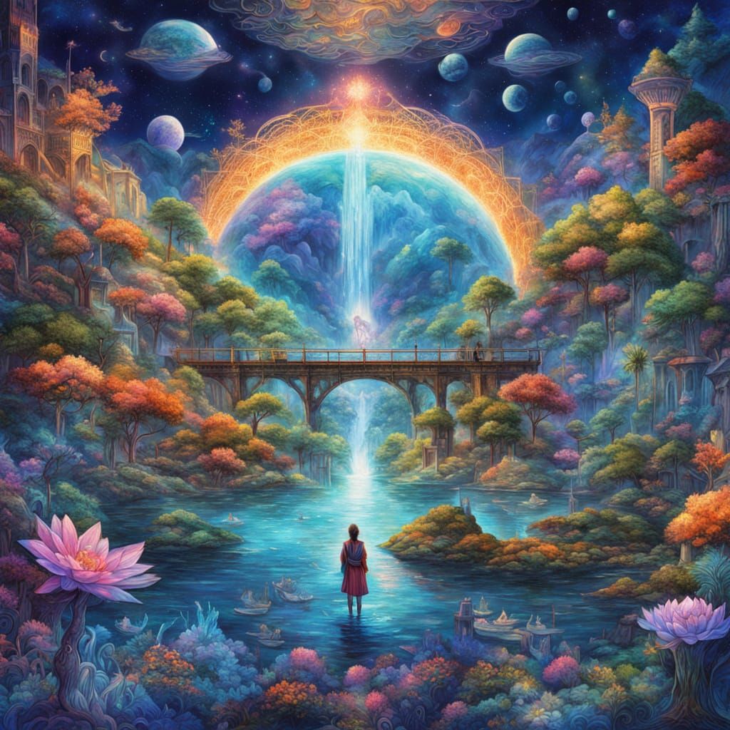 Cybernetic Forest: Psychedelic Manga Chariot in Space