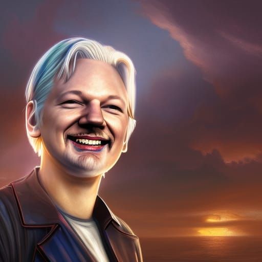 Free Julian Assange in a Radiant Sunlit Escapade