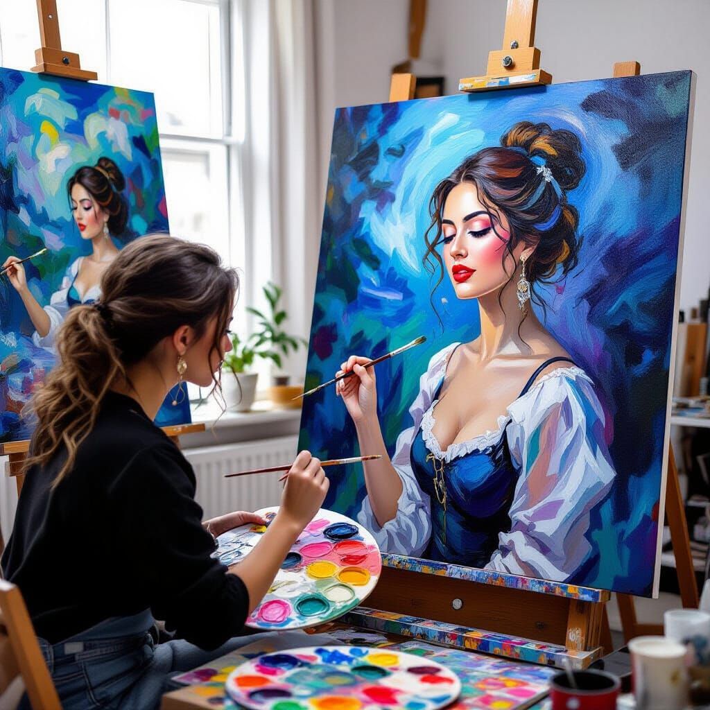 Recursive Woman Painting: An Infinite Loop