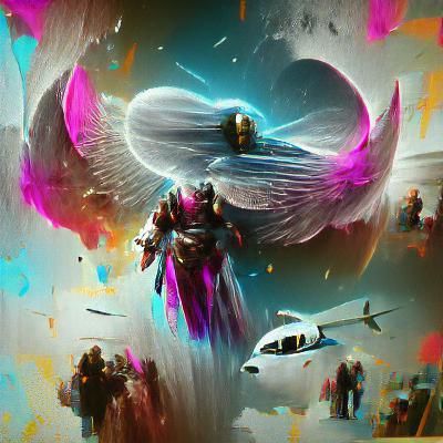 Majestic Archangel in a Visionary Art Style