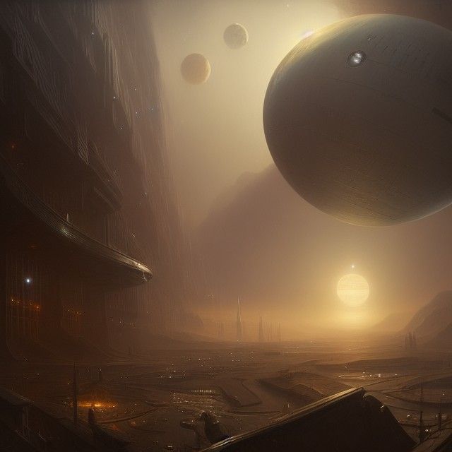 A Photorealistic Victorian Space Port Scene in Sci-Fi Style