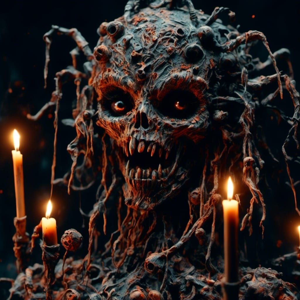 Dark Fantasy Voodoo Doll with Intricate Details