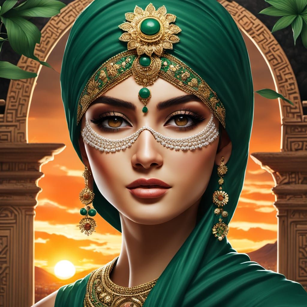 Golden Hour Landscape in Vibrant Colors