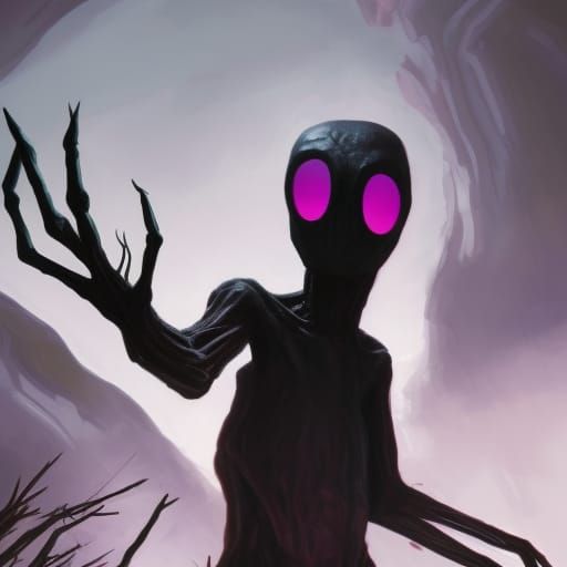 Cyberpunk Enderman Horror Figure