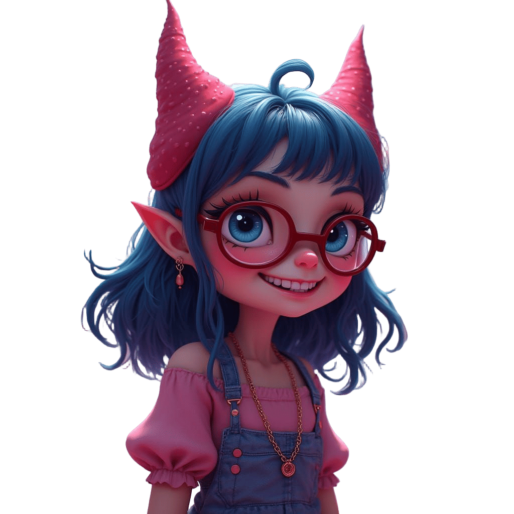 Surreal Candyland Vampire Girl in Whimsical Postmodern Style