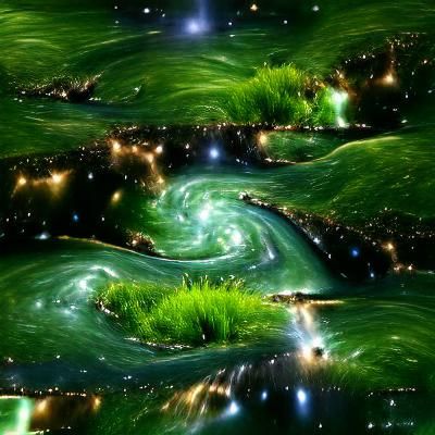 Cosmic Organic Galaxy with Vibrant Nebulae and Star Formatio...