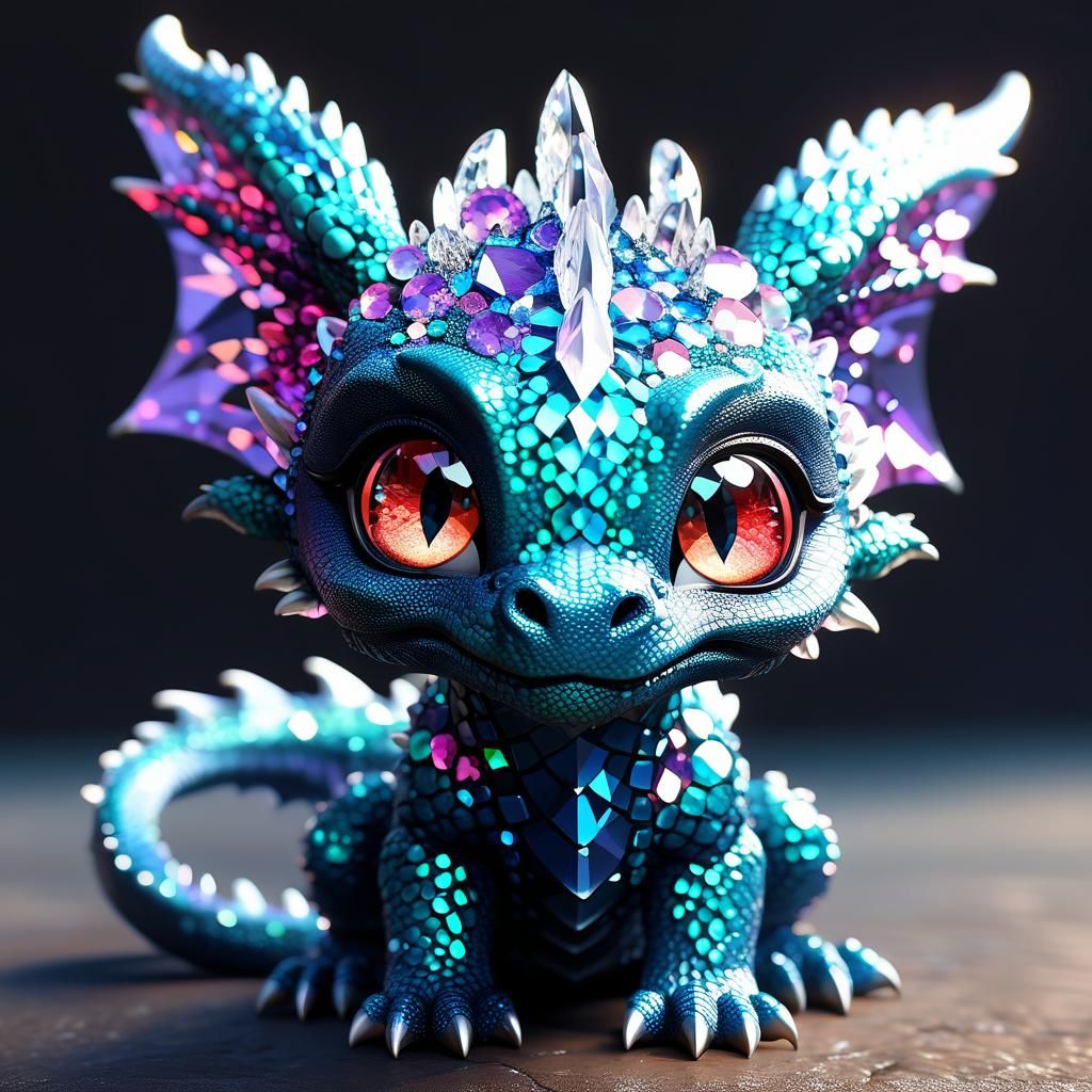 Surreal Chibi Dragon Reveals Radiant EYES