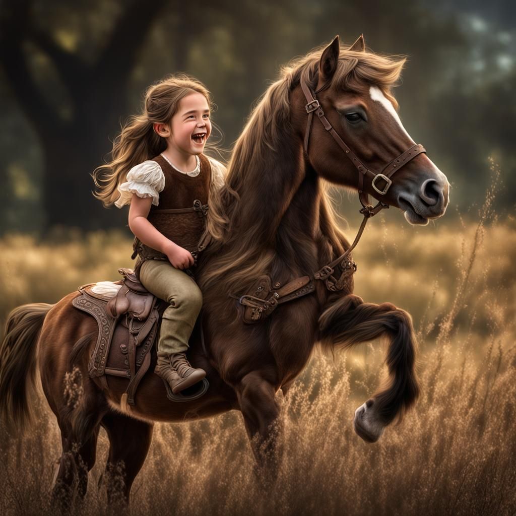 Laughing Centaur in Hyperrealistic Portrait