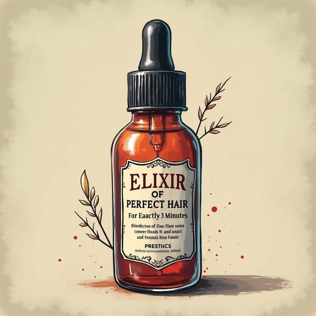 Magical Hair Elixir in Whimsical Label