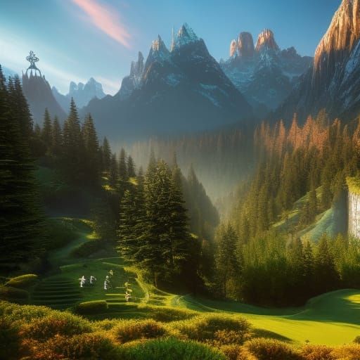 Magical Fantasy Landscape in 8k Resolution