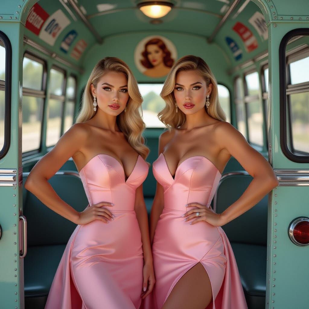 Glamorous Pin-Up Girls with Haute Couture Twist