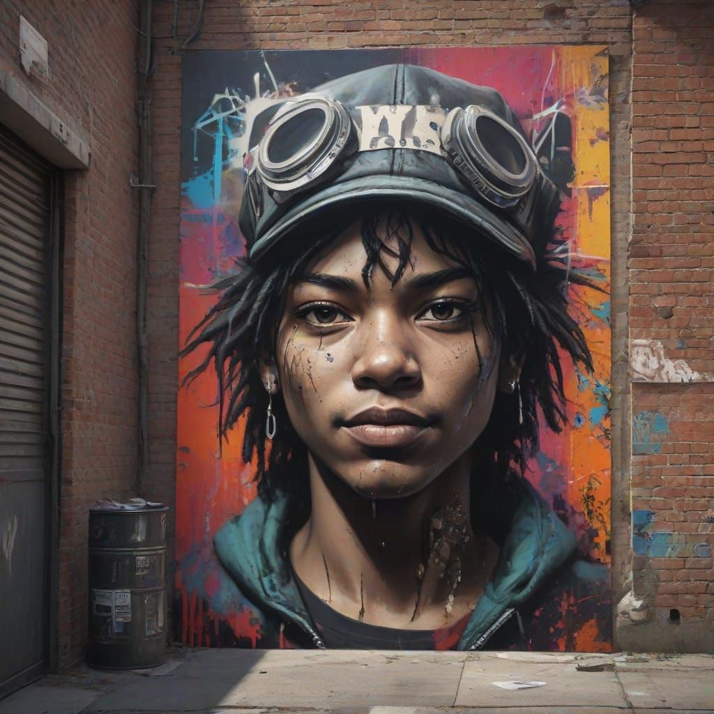 Urban Outlaw in Gritty Alleyway Scene