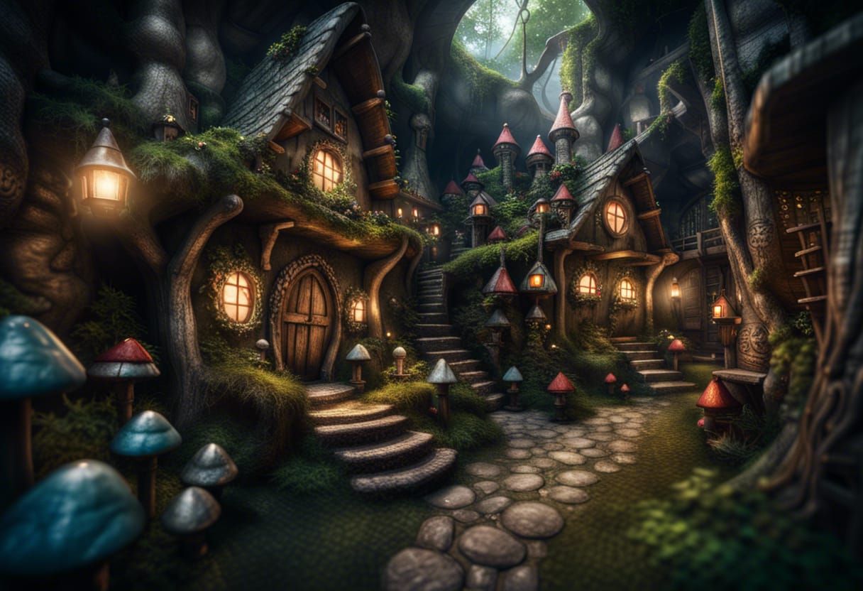 Gnomish Enclave in Medieval Fantasy Tech City