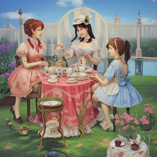 Elegant Tea Service in Fine Porcelain